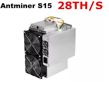 BITMAIN 7nm BTC BCH Miner Used AntMiner S15 28T With PSU Better Than S9 S9j Z9 Mini WhatsMiner M3 M10