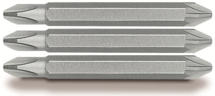 Bits 1/4" Dubbel Einde Combi Ph/Pz1 / Ph/Pz2 / Ph/Pz3 - 60Mm (3-Stuks) 4100307