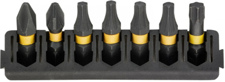 Bitset | Houder + IMPACT Torsion | 25 mm | PBitset | H2 x1, PZ2 x1, T20 x2, T25 x2, T30 x1 - DT70810-QZ