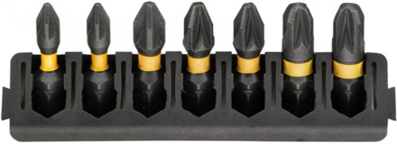 Bitset | Houder + IMPACT Torsion | 25 mm | PZ1 x2, PZ2 x3, PZ3 x2 - DT70812-QZ