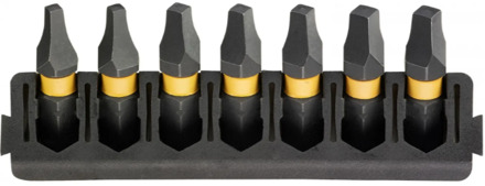 Bitset | Houder + IMPACT Torsion | 25 mm | SQ1 x2, SQ2 x3, SQ3 x2 - DT70815-QZ