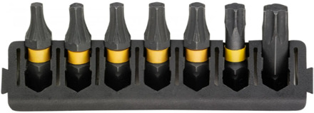 Bitset | Houder + IMPACT Torsion | 25 mm | T15 x1, T20 x2, T25 x2, T30 x1, T40 x1 - DT70816-QZ