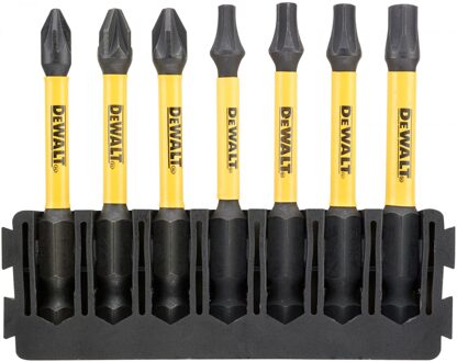 Bitset | Houder + IMPACT Torsion | 57 mm | PZ1 x1, PZ2 x2, T15 x1, T20 x1, T57 x1, T30 x1 - DT70823-QZ