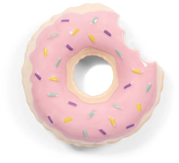 Bitten Floaty Donut sieraden organizer roze keramiek