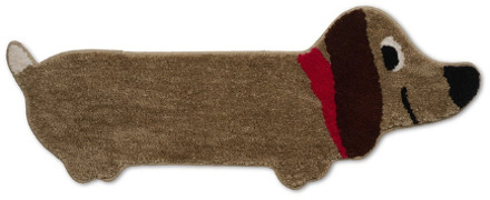 Bitten Stretched Sausage Dog vloerkleed XL 215 cm Bruin