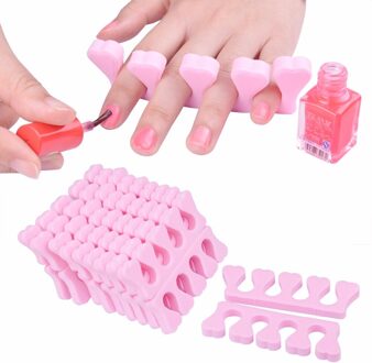 Biutee 100 stks/partij Nail Art Vinger Zacht Schuim Teen Separator Manicure Salon Gereedschap Schuim Teen Separator voor Nail Art DIY