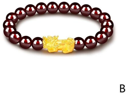 Bixie Energie Armband Voor Mannen Vrouwen Rijkdom Lucky Sieraden Rode Onyx Natuurlijke Armbanden Granaatappel Dappere Stone Troepen Bea S9K0