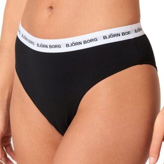 Björn Borg 2 stuks Core Logo High Waist Brief * Actie * Zwart,Wit - Small,Medium,Large,X-Large