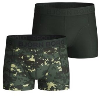 Björn Borg 2 stuks Cotton Stretch Shorts For Boys 2112 * Actie * Bruin,Groen - 122-128