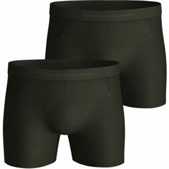Björn Borg 2 stuks Lyocell Boxer Zwart,Groen - Small