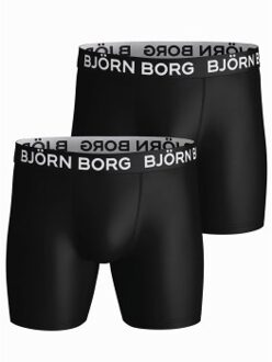Björn Borg 2 stuks Performance Boxer 1572 Zwart,Versch.kleure/Patroon,Blauw,Lila - X-Small,Small,Medium,Large,X-Large,XX-Large
