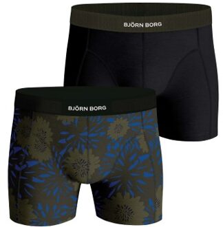 Björn Borg 2 stuks Premium Cotton Stretch Boxer 1725 Versch.kleure/Patroon,Zwart,Blauw,Groen - Small,Medium,Large,X-Large