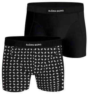 Björn Borg 2 stuks Premium Cotton Stretch Boxer 2633 Versch.kleure/Patroon,Zwart,Wit - Small,Medium,X-Large,XX-Large