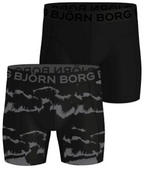 Björn Borg 2 stuks Sports Lightweight Boxers Blauw,Versch.kleure/Patroon,Zwart,Grijs - Small,Medium,Large,X-Large,XX-Large