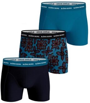 Björn Borg 3 stuks Cotton Stretch Boxer 1565 * Actie * Versch.kleure/Patroon,Blauw,Groen,Rood,Wit,Zwart - XX-Large