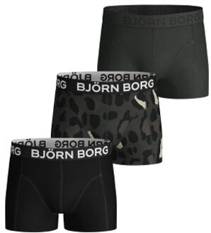 Björn Borg 3 stuks Cotton Stretch Shorts For Boys 2033 * Actie * Versch.kleure/Patroon,Roze,Blauw,Grijs,Zwart - 122-128