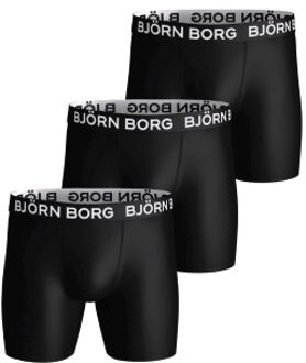 Björn Borg 3 stuks Sports Microfiber Boxers Zwart,Versch.kleure/Patroon,Blauw,Groen - X-Small,Small,Medium,Large,X-Large,XX-Large