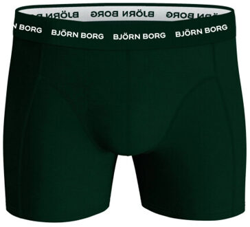 Björn Borg Björn borg cotton stretch boxershorts 3-pack – zwart, donker & print Groen - M
