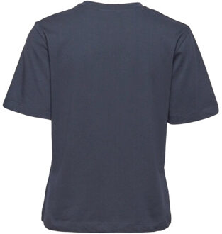 Björn Borg Björn borg dames regular tee fanno sport t-shirt – night sky Blauw - 34