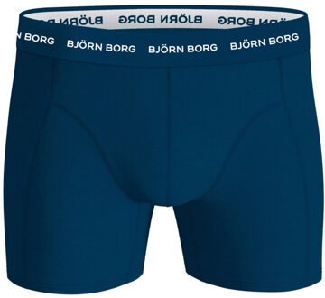 Björn Borg Björn borg heren boxershorts 5-pack – cotton stretch – zwart//print - maat M Blauw