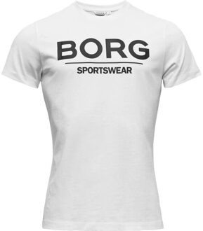 Björn Borg Björn borg heren t-shirt – borg sportswear logo – - maat S Wit