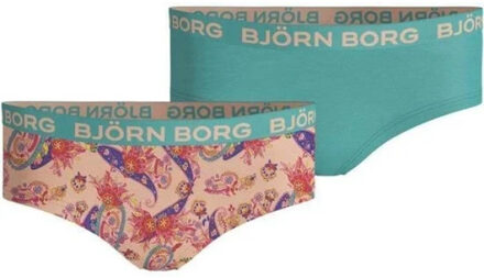 Björn Borg Björn borg meisjes hipster 2-pack – paisley & Turquoise - 170