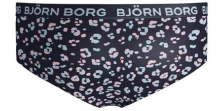 Björn Borg Björn borg meisjes hipster 2-pack – zacht katoen – panterprint & geometrisch - maat 110/116 Grijs
