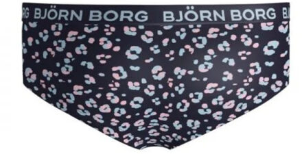 Björn Borg Björn borg meisjes hipster 2-pack – zacht katoen – panterprint & geometrisch - maat 158/164 Grijs