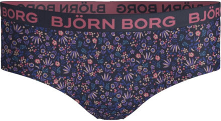 Björn Borg Björn borg meisjes hipster 2-pack – zacht katoen – petrol & bloemen Veelkleurig - 110/116