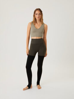 Björn Borg Björn borg sthlm seamless open heel tights – naadloze hoge taille leggings met open hiel in en zwart - maat M / L Groen