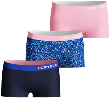 Björn Borg Bjorn Borg BB LA Tiny Flower meisjes minishort - 3pack - multi - maat 110