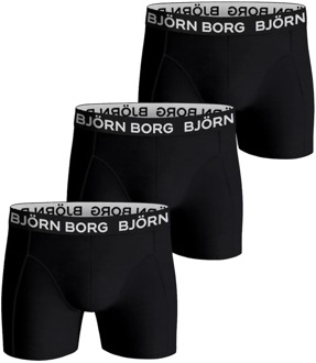 Björn Borg Bjorn Borg boxershorts cotton stretch 3-pack zwart - L