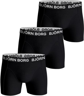 Björn Borg Bjorn Borg boxershorts cotton stretch 3-pack zwart - XXL