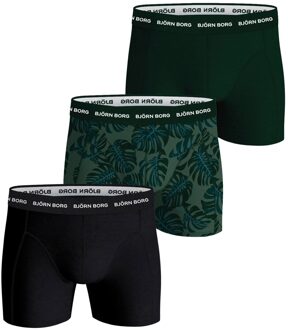 Björn Borg Bjorn Borg Cotton Stretch Boxers 3Pack Multicolour 5 Donkergroen - L,M,S,XL
