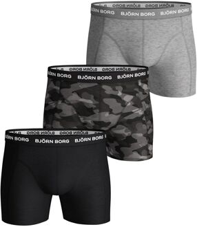 Björn Borg Bjorn Borg Cotton Stretch Boxers 3Pack Zwart Grijs - L,M,S,XL,XXL