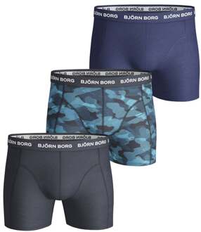 Björn Borg Bjorn Borg Heren Boxershorts - 3-pack - Zwart/Blauw - Maat S