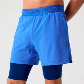 Björn Borg Borg 2 In 1 Shorts Heren lichtblauw - XXL