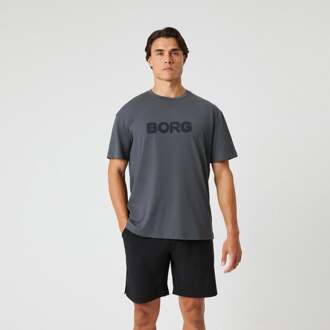 Björn Borg Borg Gym Oversized T-shirt Heren-Donkergrijs - M