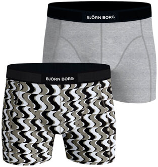 Björn Borg Boxershort Premium cotton 2-pack grijs-print - L