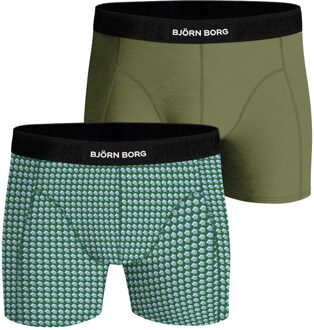 Björn Borg Boxershort premium cotton 2-pack groen - L