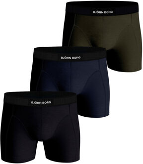 Björn Borg boxershorts 3-pack premium cotton zwart-blauw-groen Multi - XL