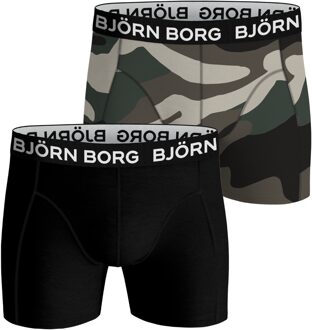 Björn Borg boxershorts Core (2-pack) - heren boxers normale lengte - camouflage en zwart -  Maat: M