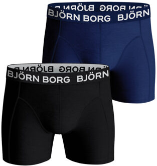 Björn Borg boxershorts Core (2-pack) - heren boxers normale lengte - zwart en donkerblauw -  Maat: M