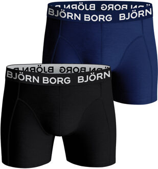 Björn Borg boxershorts Core (2-pack) - heren boxers normale lengte - zwart en donkerblauw -  Maat: S