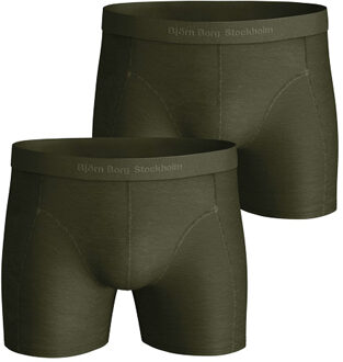 Björn Borg Boxershorts van lyocell in 2-pack Bronsgroen - M