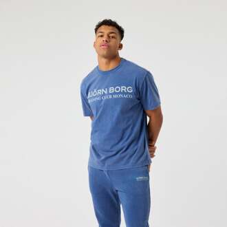 Björn Borg Classic Print T-shirt Heren-blauw - S
