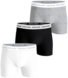 Björn Borg Cotton Stretch Boxershort Verpakking 3 stuks Heren zwart - XXL