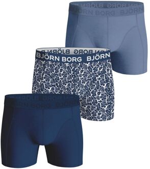 Björn Borg Cotton Stretch Boxershorts Heren (3-pack) donker blauw - blauw - L