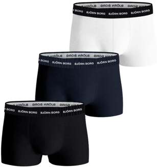 Björn Borg Cotton Stretch Trunk 3P Boxershort Heren-Veelkleurig