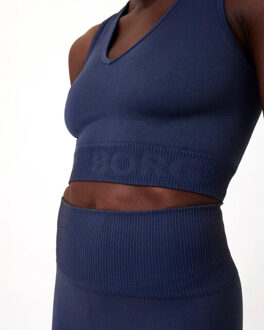 Björn Borg Dames sthlm seamless light crop top - maat M / L Blauw